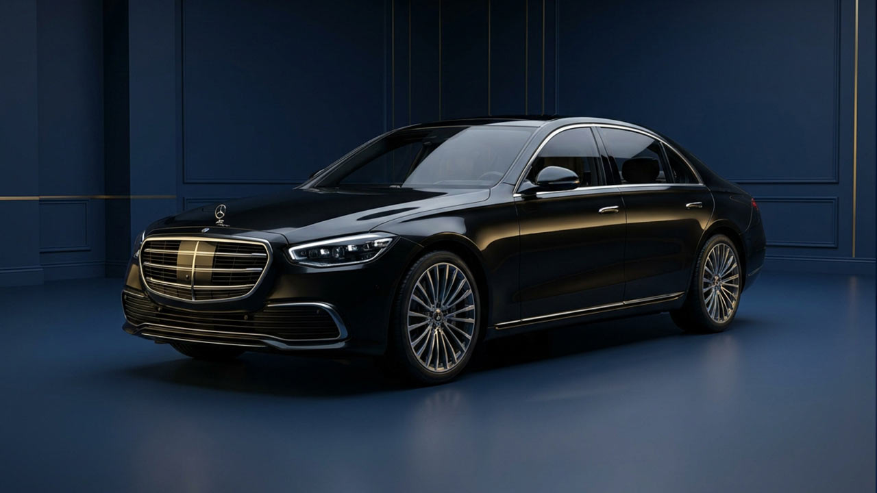 Mercedes S-Class private chauffeur vehicle for VIP travel in Paris