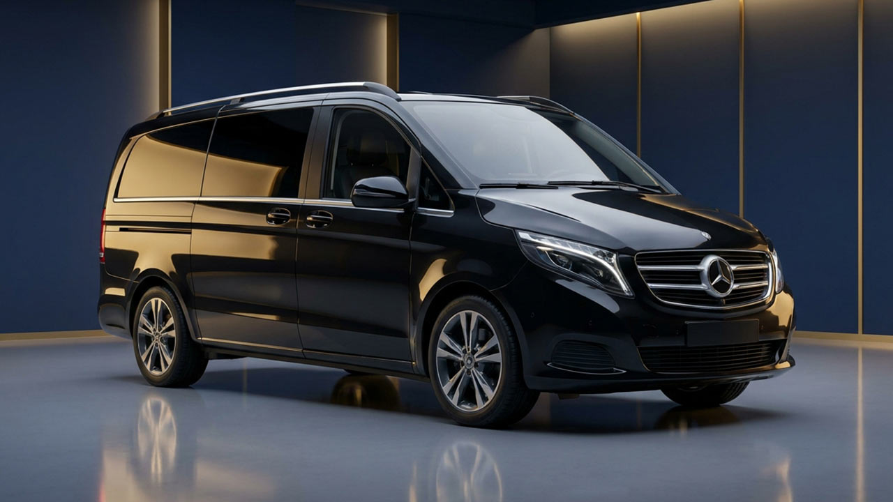 Luxury Mercedes Van for family airport transfers in Paris