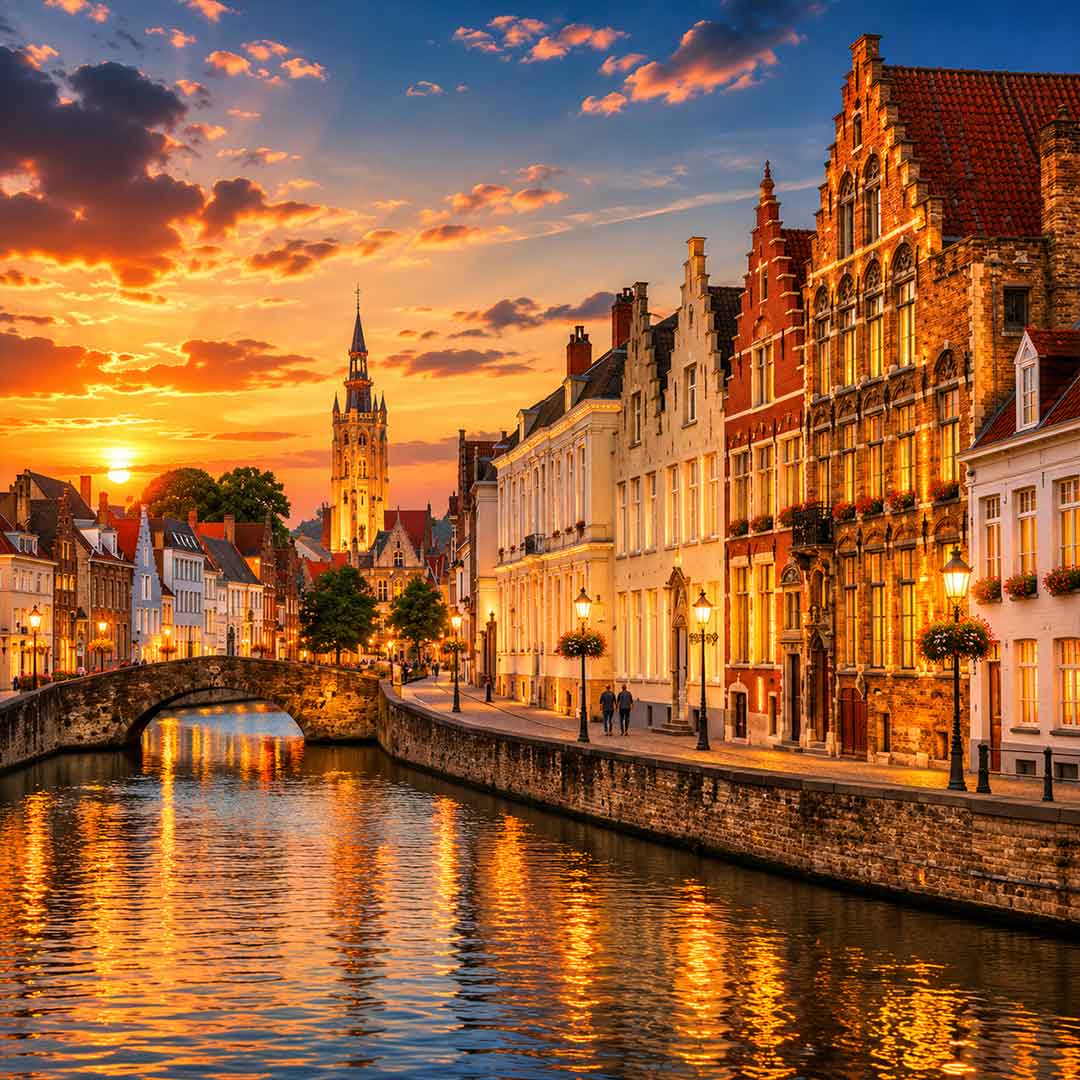 Private cross-border transfer from Paris to Bruges in Belgium