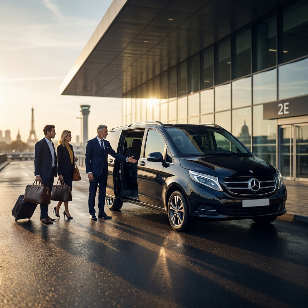 Mercedes vehicle providing a Paris Airport Transfer from Charles de Gaulle Airport