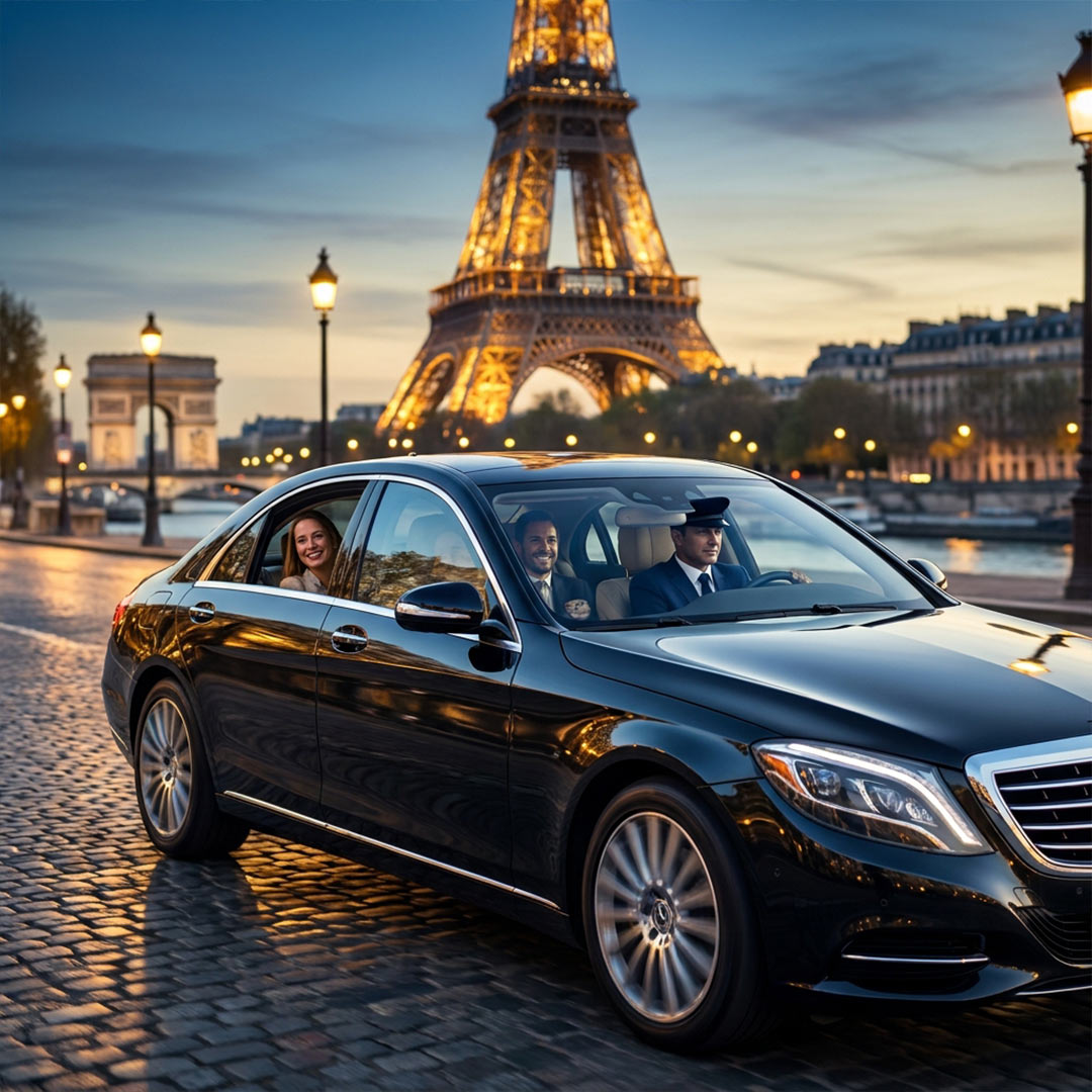 Private chauffeur sightseeing tour of the Eiffel Tower and Paris landmarks