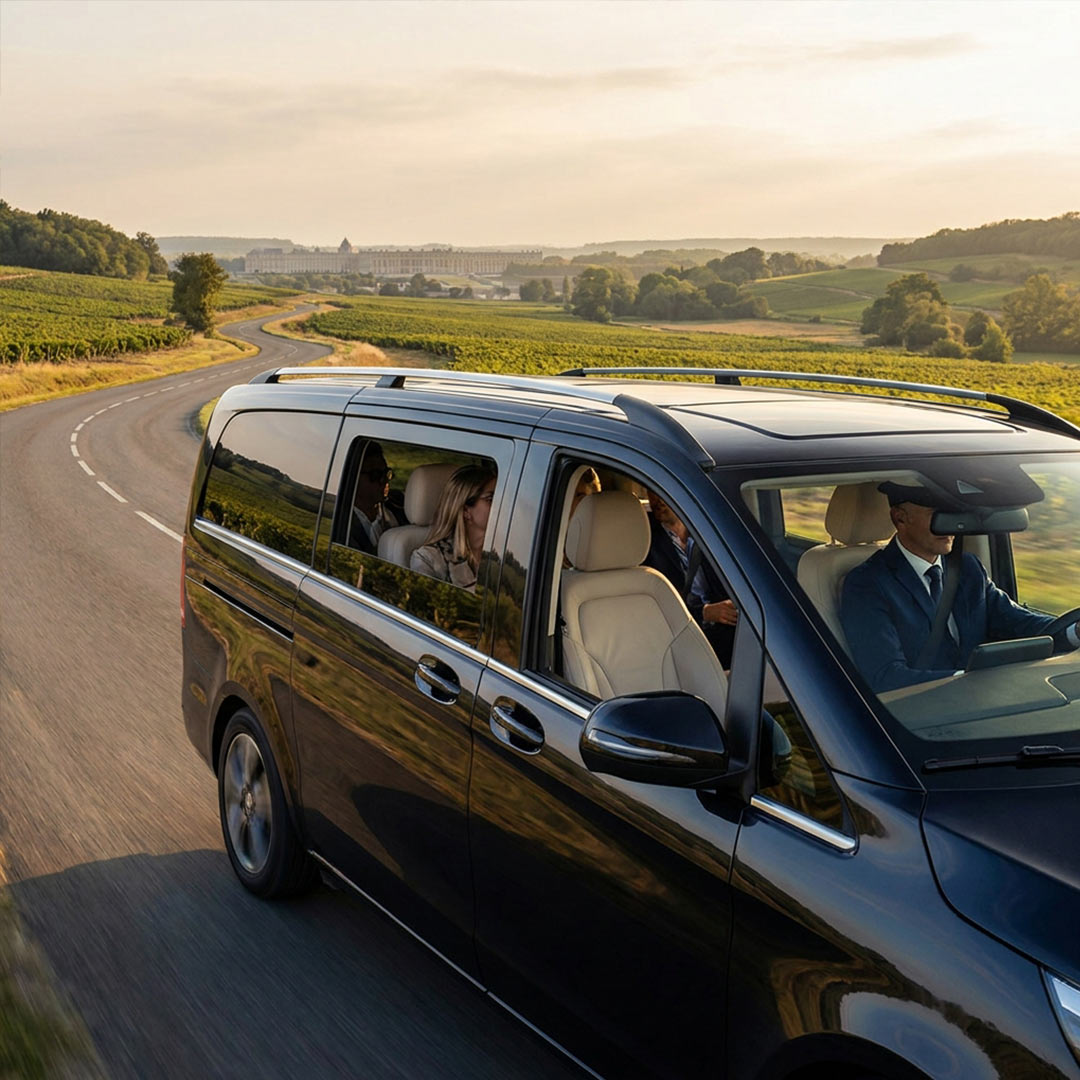 Long-distance private chauffeur transfer from Paris across France