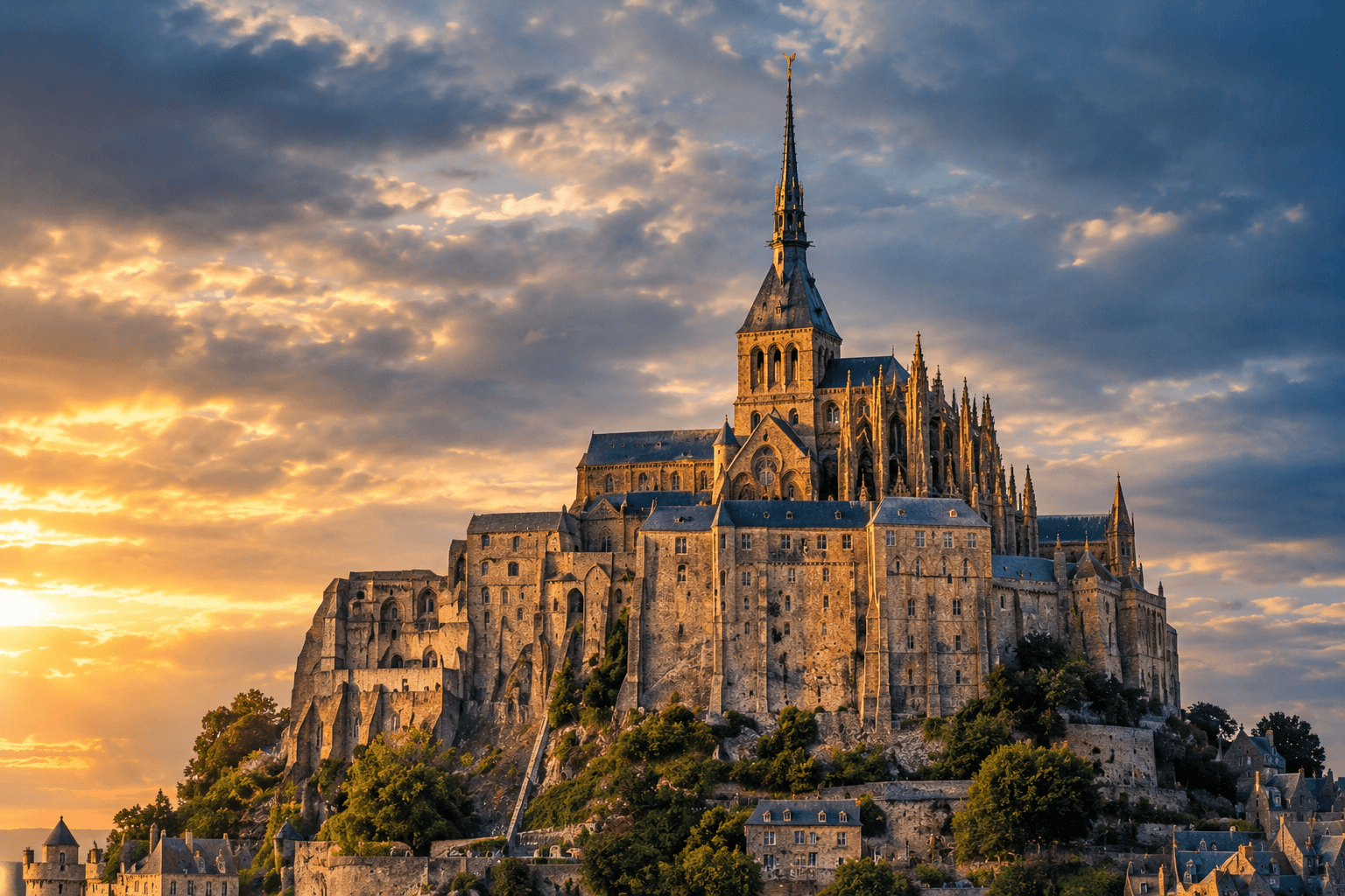 Historic architecture of Mont Saint-Michel Abbey