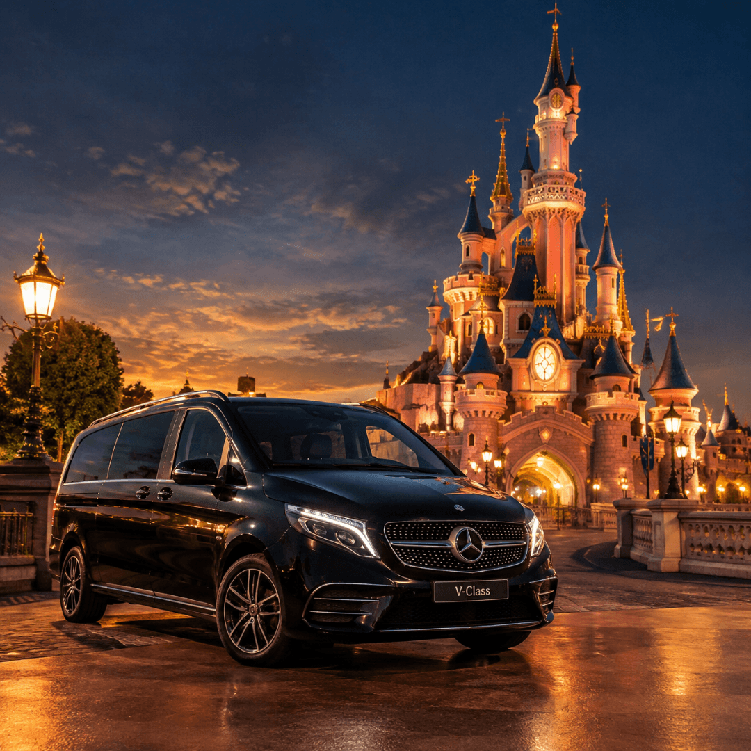 Mercedes V-Class private transfer to Disneyland Paris